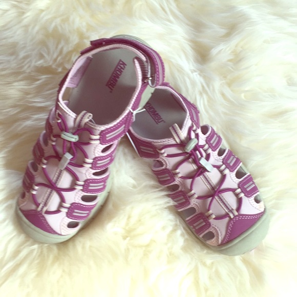 KHOMBU GIRLS LAVENDER/PURPLE VELCRO STRAPS SANDALS - Picture 5 of 8
